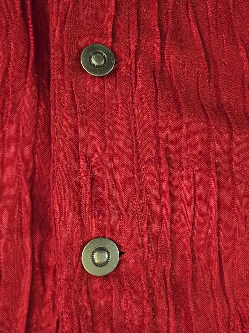 Ruby Rd. Women's Vibrant Red Button-Front Blazer - Picture 3 of 4